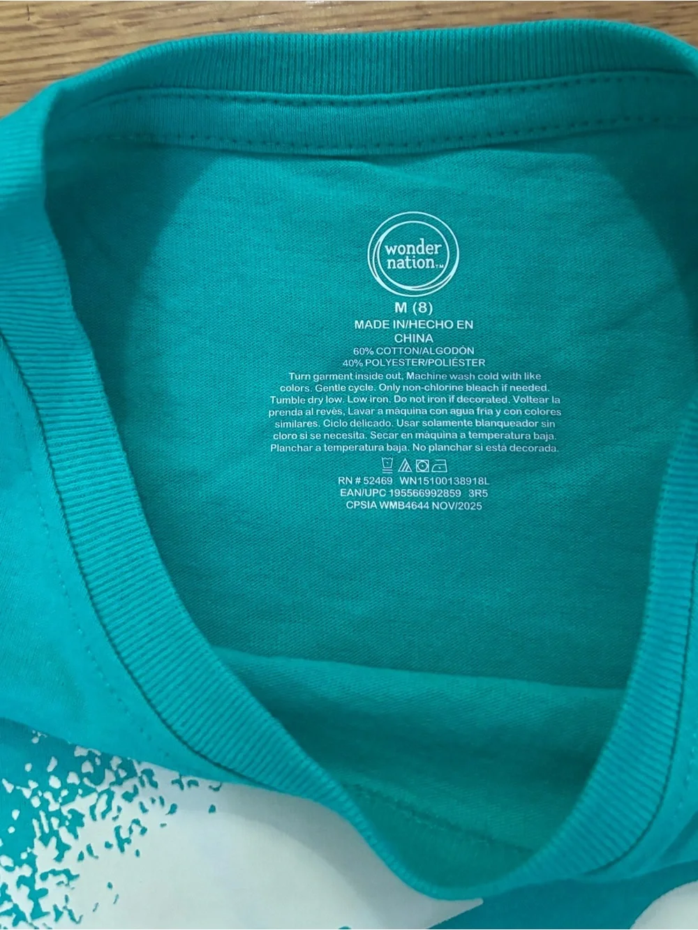 Wonder Nation Tee Boys M (8) Teal Splatter Smiley Controller T-Shirt Gaming